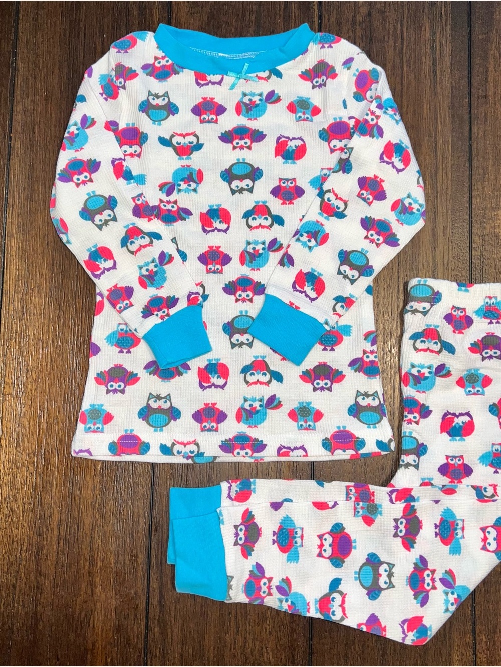 Girl’s Owl Thermal Top & Bottom
